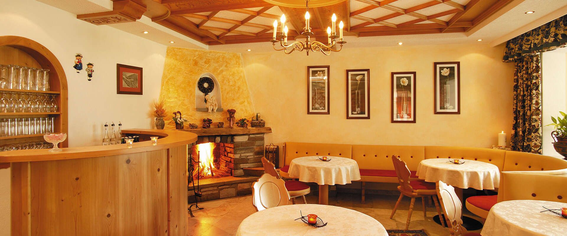 House bar in the Hotel Alpenherz in the Zillertal, Tyrol